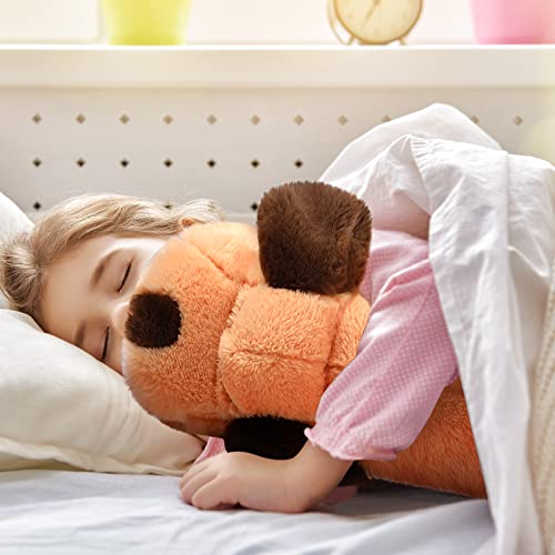 Queekay QUEEKAY-105 Dog Body Pillow Dog Stuffed Animals Plush Long Body Pillow For Dogs Large Sleeping Hugging Dog Pillow Christmas Birthday Gifts For Kids thumb #3