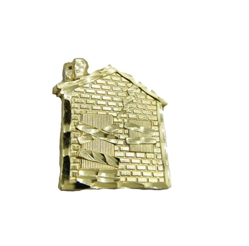 trap house and money bag earing with 14k gold plated brass material earing