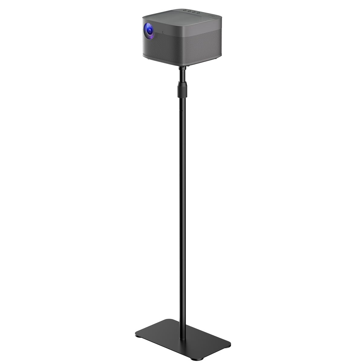 suptek Supporto estensibile per proiettore da 1675 mm, rotazione a 360°, altezza regolabile da 1365 mm a 1675 mm, supporto di montaggio per mini proiettore, compatibile con videocamera DVR e ufficio