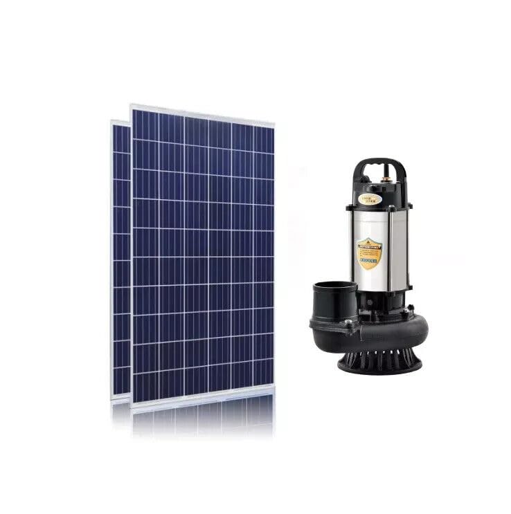 Generic SOLAR 1HP 2IN Submersible Sewage Water Residential House Sump Pump With Float Switch & Controller, Black/Silver