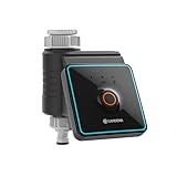 Gardena Bluetooth Smart Water Control Timer, Black, Digital Faucet Irrigation Controller