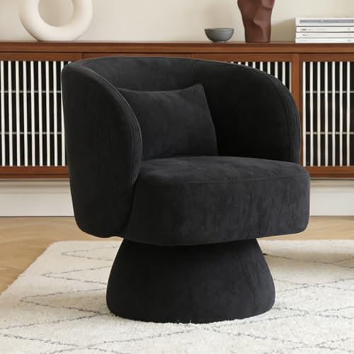 Sillón Giratorio Plegable Negro miniatura 1