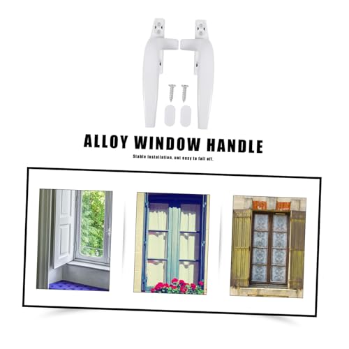 Tiradores de ventana modernos de aleación de aluminio, juego de izquierda y derecha duradero 7