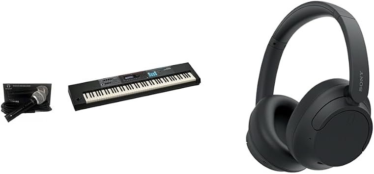 Roland JUNO-DS 88-Key Lightweight Weighted-Action Keyboard with Pro Sounds & Sony WH-CH720N Noise Canceling Wireless Headphones Bluetooth Over The Ear Headset with Microphone
