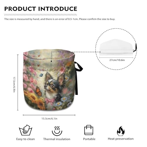 Image of Xoenoiee Chihuahua Butterfly Vibrant Floral Pattern Tea Cozy Tea Pot Cover Insulation Tea Cosy Teapot Dust Cover Teapot Warmer for Home Kitchen Teapot Covers