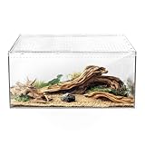Reptile Terrarium Reptile Tank,Versatile Reptile Enclosure for Gecko Tank,Lizard Cage,Spider Enclosure,Hermit Crab Tank,Tarantula Cribs and More,Perfect Aquarium for Frogs,Snails,Insects,Small Pets
