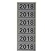 Produktbild ELBA 400098773 Jahres-Schild 2018, Inhaltsschild, Jahreszahlen Etiketten (120 Stück, für Ordner) 20 Blatt, grau