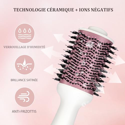 Brosse seche cheveux gain de temps pour matins presses