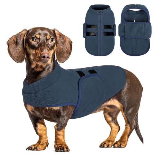 Image of Queenmore Dog Sweaters for Medium Dogs, Fleece Dog Sweater with Leash Hole