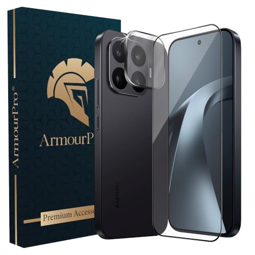 Image of ArmourPro Edge to Edge Tempered Glass for Xiaomi 17T with Black Camera Ring Guard, 9H Screen Protector, Anti-Scratch, Anti-Fingerprint, Bubble-Free Installation Kit