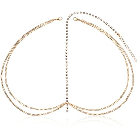 Boho Layered Head Chain, Bridal Head Chain, Rhinestone Headband, Vintage Gold Headpiece, Adjustable Hair Band, Hair Accessories Jewellery for Bride Bridesmaid Women Girls Cover