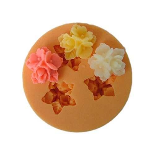 Longzang Fondant Flowers Silicone Sugar Craft Mold Mini, Small, Pink Longzang Fondant Flowers Silicone Sugar Craft Mold Mini, Small, Pink