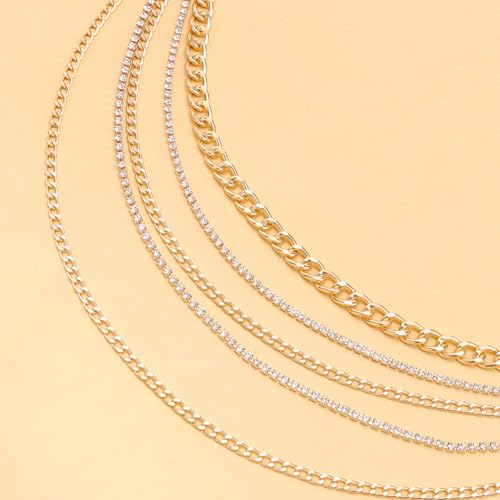Cadena de varias capas entrelazadas con conchas de mar y perlas que no pesa para mujer 7