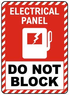 Electrical Panel do not blockFoam Board Water Proof with Double Sided Sticker