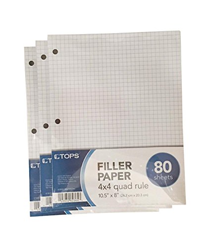 Quad Ruled Filler Paper 240 Ct
