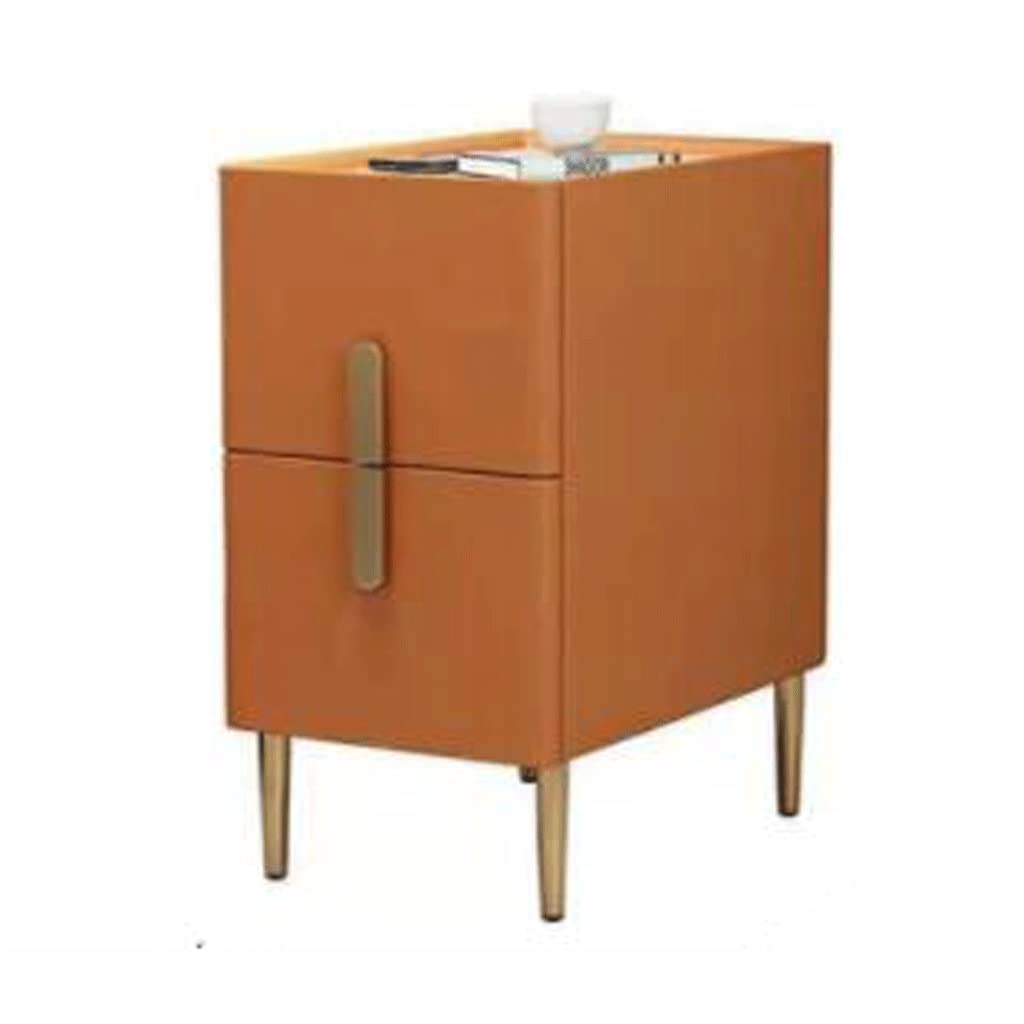 SXZenSpace Modern Wooden Nightstand with Drawers, Slim End Table, 2-Tier Storage Cabinet, Compact Bedside Stylish Night Table for Bedroom, White Finish,
