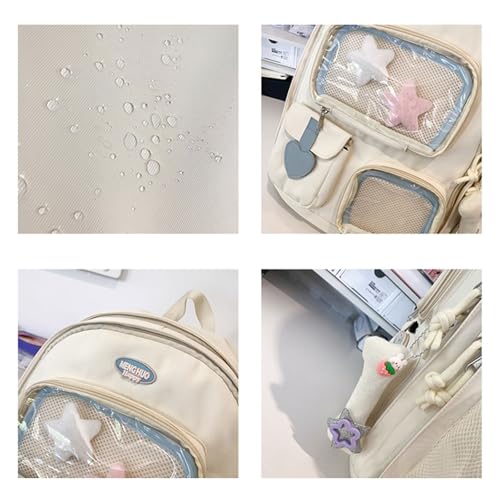 Sac à dos à poches transparentes pour voyages et étudiants actifs