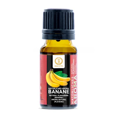 BACCYS natürliches Aroma Banane 10ml, aromatische Tropfen mit intensivem Aroma für Getränke und zum Backen, vegan, zuckerfrei Cover