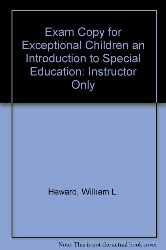 Exam Copy for Exceptional Children an Introduct... 0135008980 Book Cover