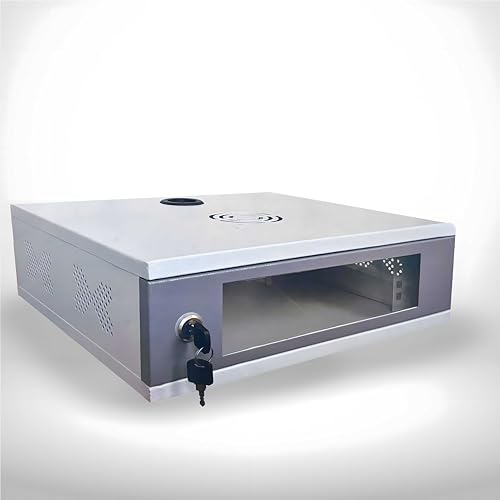 Image of ShiviX Network Rack /DVR Box /CCTV /NVR Cabinet with Key Lock - 2U - Wall Mount Foldable Metal Server Rack with Ventilated Door (Unassembled)