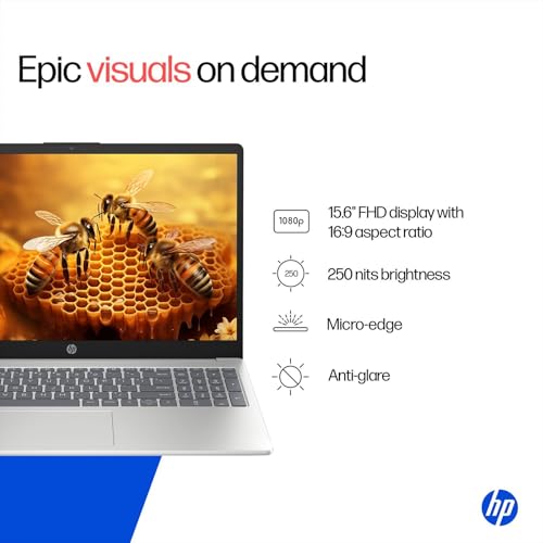 Image of HP 15, Intel Core 5-120U (8GB DDR4, 512GB SSD) FHD, Anti-Glare, Micro-Edge, 15.6'' /39.6cm, Win11, M365 Basic(1yr), Office Home24, Silver,1.59kg, fd0651TU, FHD Camera w /Privacy Shutter, Backlit Laptop