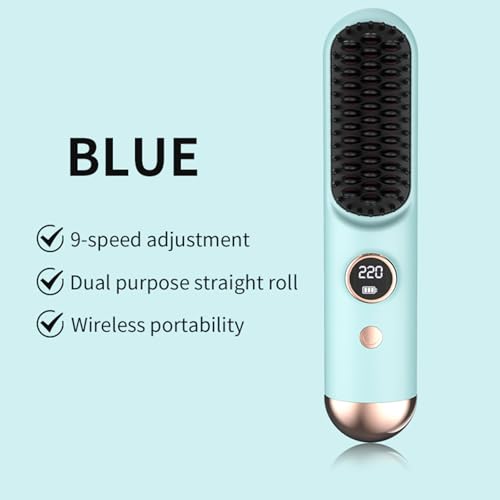 Cepillo alisador de cabello inalámbrico con enfoque avanzado y 3 preferencias de calor para cabello liso sin frizz miniatura 5