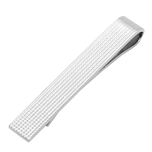 Jovivi Free Engraving - Personalized Custom Stainless Steel Mens Wave Pattern Regular Tie Bar Clip