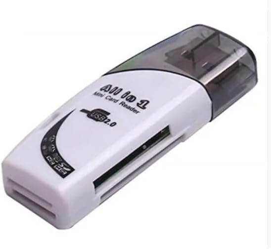 Xperttech Dual Memory Card Reader/Multi Card Reapder USB 2.0 for SD TF MS M2 Card Adaptor Compatible with Laptop and PC