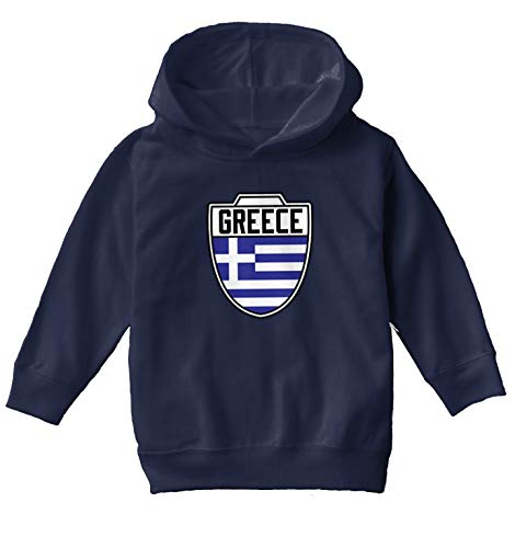 Greece - Country Soccer Crest Toddler/Youth Fleece Hoodie2