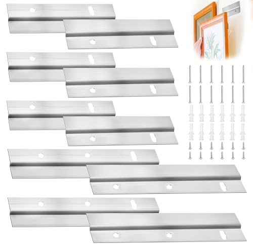 【Design Nascosto】Il design francese con clip ad incastro del barra di montaggio a z semplifica il collegamento e il bloccaggio, In modo che la cornice si adatti perfettamente al muro, Senza lasciare spazi vuoti, nasconda perfettamente le viti e la decorazione sembri ancora di più Bellissimo.