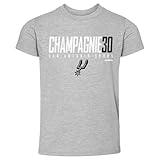 500 LEVEL Julian Champagnie San Antonio Spurs Toddler Shirt - Julian Champagnie San Antonio Spurs Elite WHT (Heather Gray, 4T)