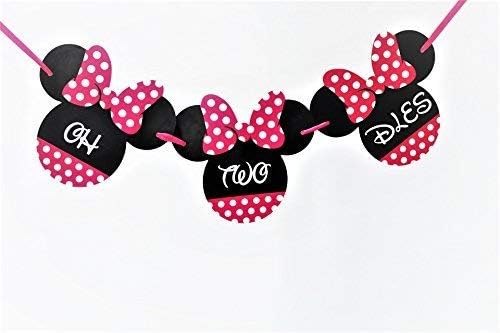 OH TWO DLES! Minnie mouse party supplies | Minnie Mouse Birthday Banner | Minnie Birthday Decorations | Happy Birthday Banner | Minnie mouse birthday Banner | Club House 2nd birthday