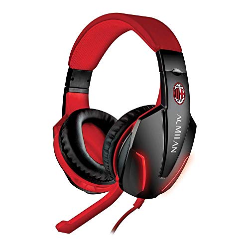 TECHMADE SRL CUFFIE GAMING MULTIMEDIALI UFFICIALI A.C. MILAN 1899, ROSSO/NERO - Image 3