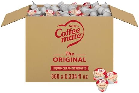 Nestle Coffee mate Coffee Creamer, Original, Liquid Creamer Singles, Non Dairy, No Refrigeration, 0.375 fl oz Tubs (Pack of 360)