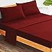 SONORO KATE Bed Sheet Set Super Soft Microfiber 1800 Thread Count Luxury Egyptian Sheets 16-Inch Deep Pocket，Wrinkle and Hypoallergenic-4 Piece (Burgundy, Queen)