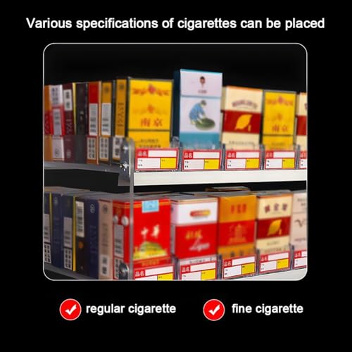Gabinete rectangular de acrílico para cigarrillos con soporte pulido 6