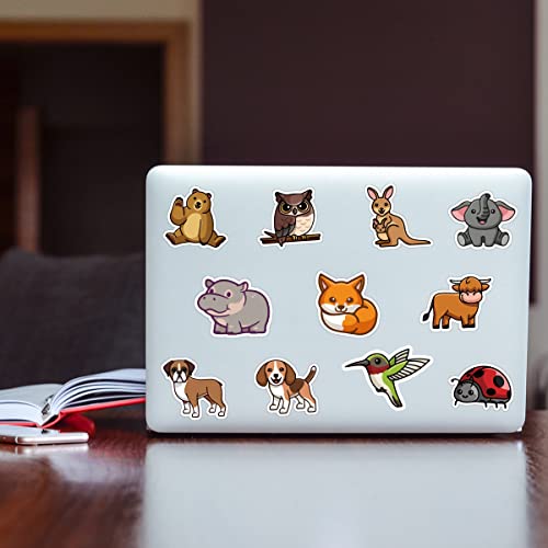 100Pcs Cute Animal Stickers,Vinyl Waterproof Stickers For Laptop,Bumper,Skateboard,Water Bottles,Computer,Phone, Cute Animal Stickers For Kids Teens (Cute Animal 100Pcs Stickers) #TOP5