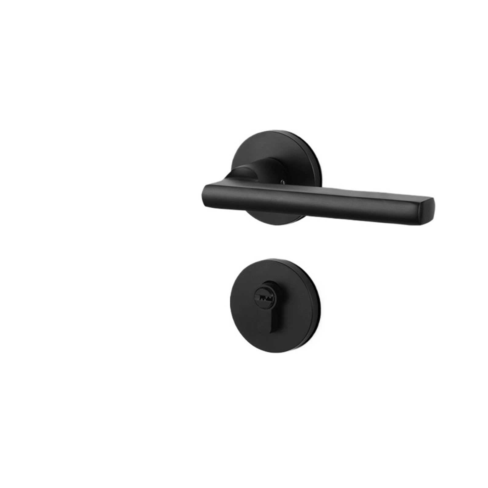 NYRXRYTCA Space Aluminum Split Lock Silent Bedroom Door Lock Household Black Aluminum Handle Wooden Door Lock(Type A split lock)