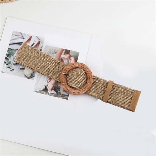 Elegant Khaki Wide Belt Stylish Outfits Versatile For Fashion Trendsetting Everyday Wear Wide Waistband4