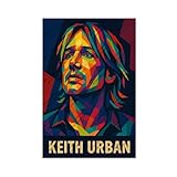 ZYGNBHL Poster de style pop Keith_Urban pour décoration de maison, 30 x 45 cm