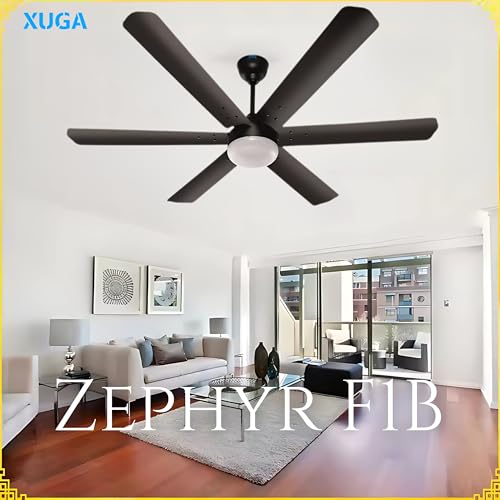 Image of XUGA Zephyr F1B Premium Smart 1200mm, BEE 5-star BLDC fan,6 Blade,Remote Ceiling fan for Home, 100% Copper Motor,Energy Saving, High Air Delivery,LED (Smoke Brown)(5 Year Warranty)