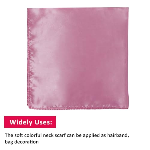 15 Pcs Womens Square Neck Scarf Mixed Solid Color Neckerchief Head Scarf Bandana Retro Satin Scarves for Women2