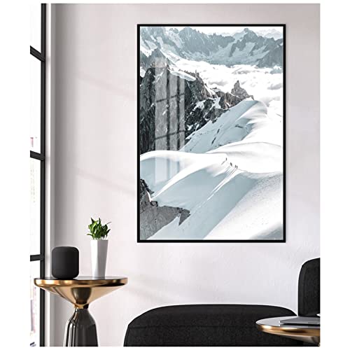 Toile pour salon avec poster de forêt de pins scandinave
