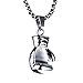 Collar con Colgante Guantes de Boxeo Hombres Collar Cadena Plata