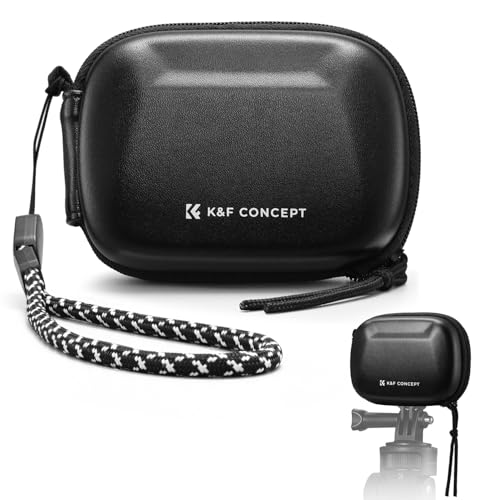 K&F CONCEPT Osmo Action 6 ケース 防水・防衝撃 アクションカメラ収納ケース 専用設計 GoPro HERO12/11/10/9、Insta360 GO 3/Ace Pro、DJI Osmo Action 3/4/5 対応 ブラック