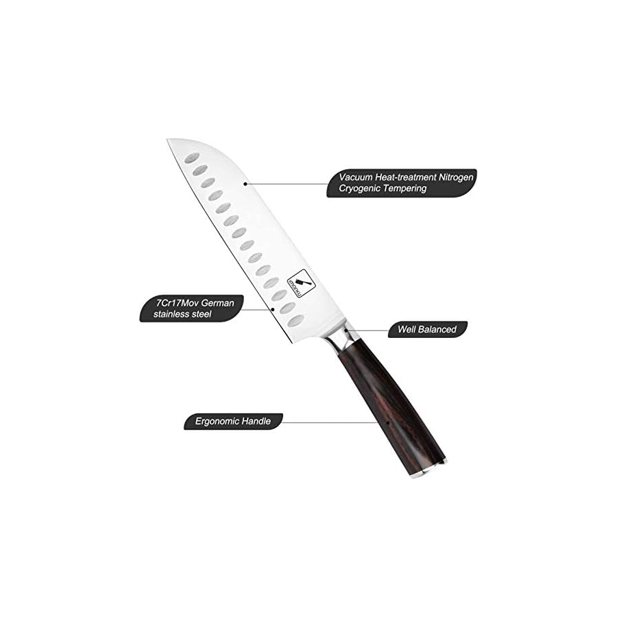 imarku Chef Knife 7 Inch Kitchen Knife Ultra Sharp Santoku Knife - 7Cr17Mov Japanese Chefs Knife, Kitchen Gadgets 2024, Birthday Gifts for Him Her, Best Gifts for Women Men