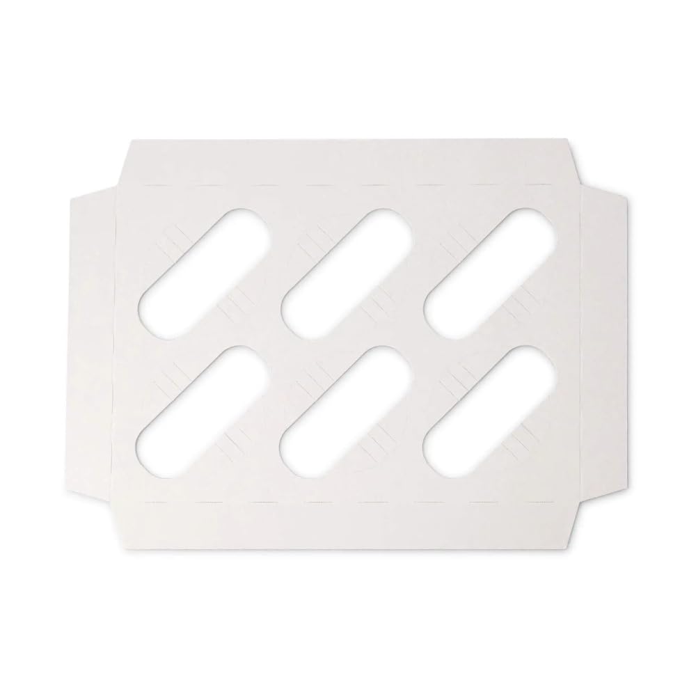 greenbox - Einlagen aus Karton für 6er Cupcake Boxen, weiß, 100 St.