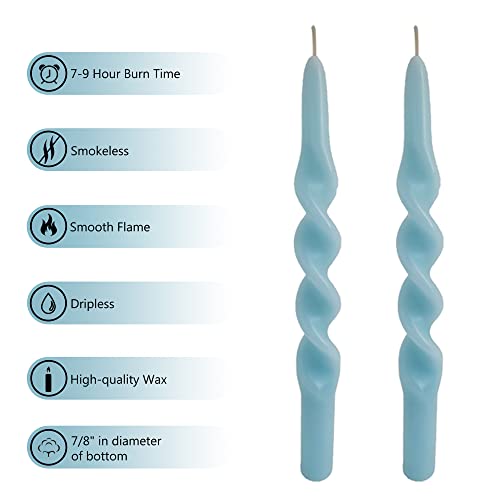 Gedengni - Candele a spirale blu, 24,1 cm