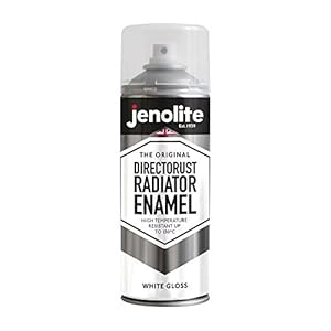 JENOLITE Directorust Radiator Enamel Spray Paint – emaille spray verf – Wit Glanzend – 400 ml