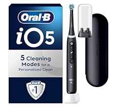 Oral-B iO5 Electric Toothbrushes For Adults, 1 Toothbrush Head & Travel Case, 5 Modes With Teeth Whitening, UK 2 Pin Plug, …